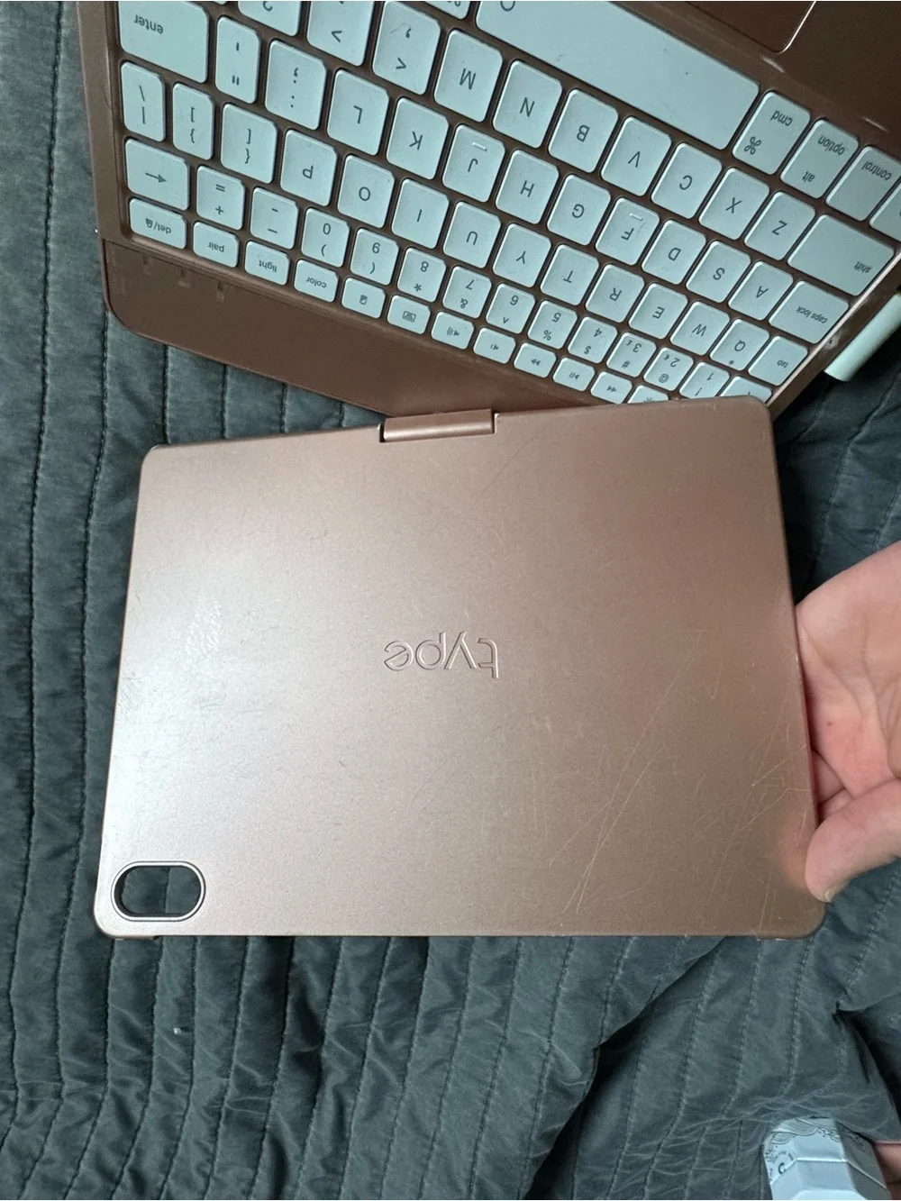 Rose Gold Tablet Keyboard Case with Trackpad